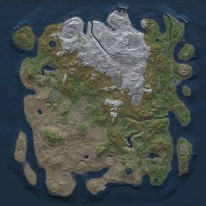 Thumbnail Rust Map: Procedural Map, Size: 4500, Seed: 512383946, 16 Monuments