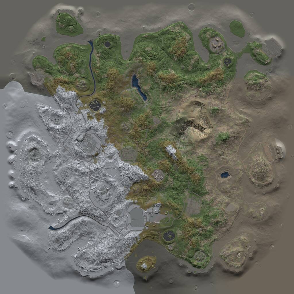 Rust Map: Procedural Map, Size: 4000, Seed: 1860800817, 14 Monuments