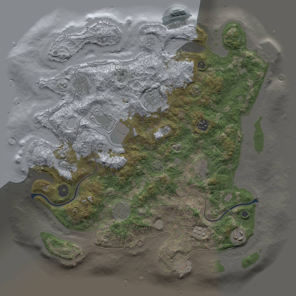 Rust Map: Procedural Map, Size: 3800, Seed: 38755345, 15 Monuments