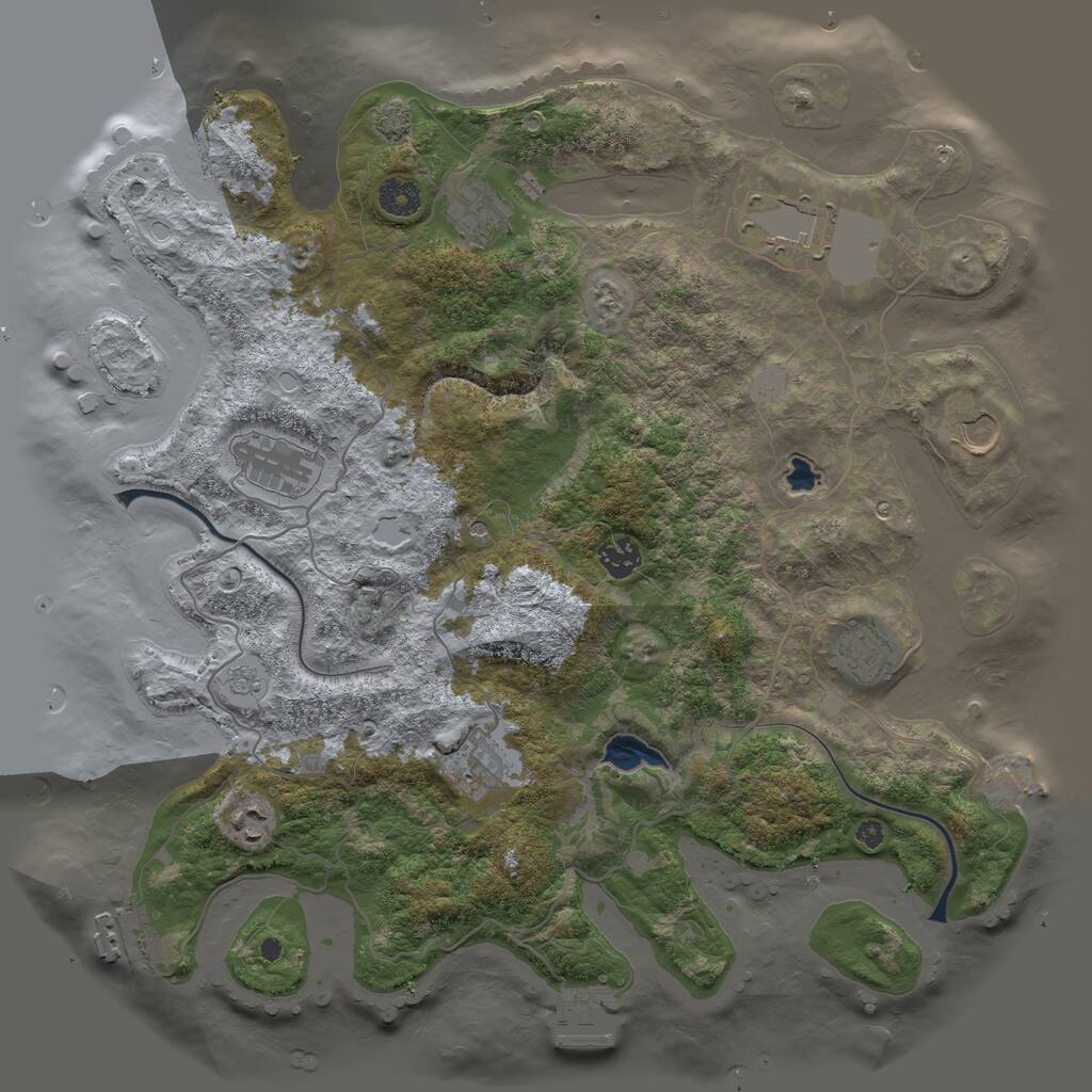 Rust Map: Procedural Map, Size: 4000, Seed: 916777248, 14 Monuments