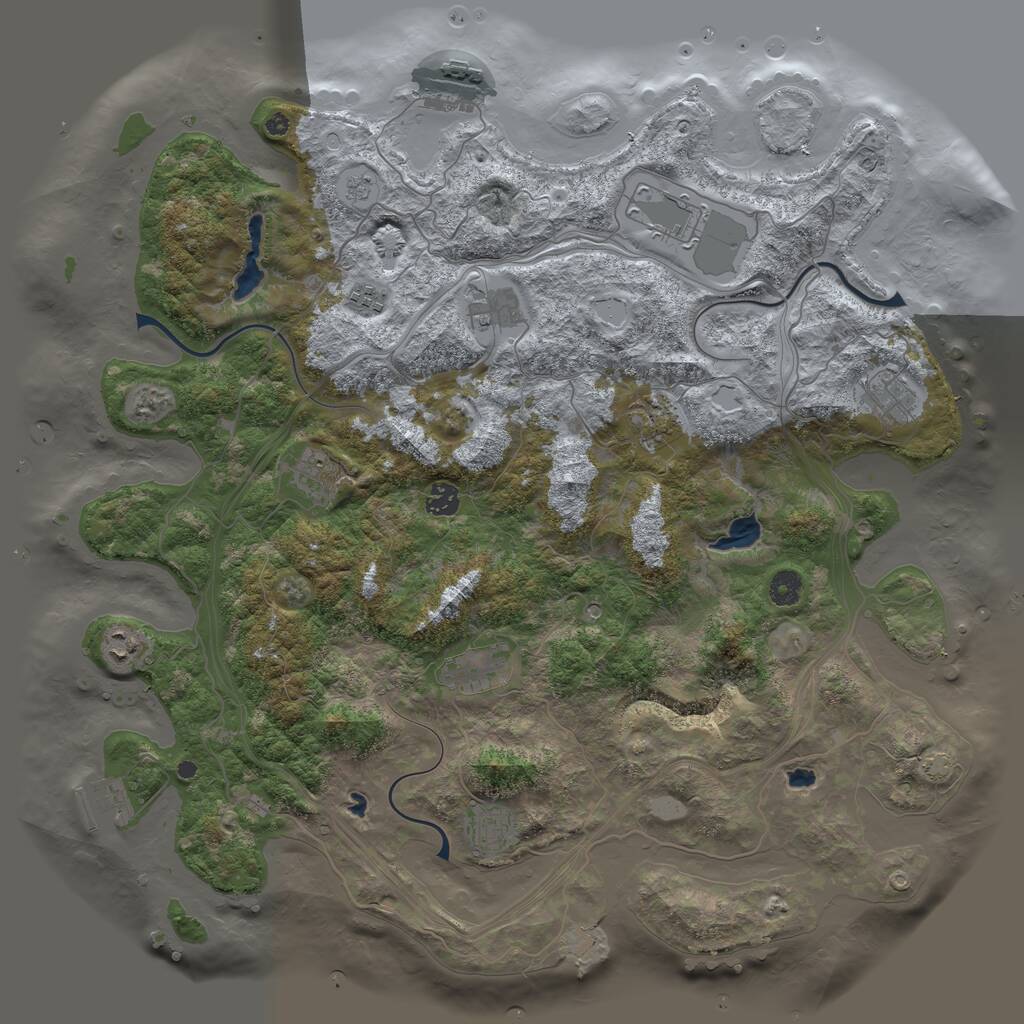 Rust Map: Procedural Map, Size: 4500, Seed: 1644607703, 16 Monuments