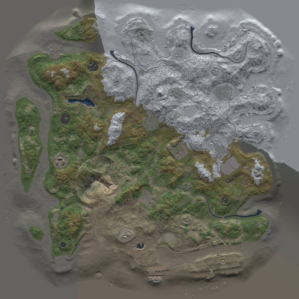 Rust Map: Procedural Map, Size: 4200, Seed: 1892212331, 14 Monuments