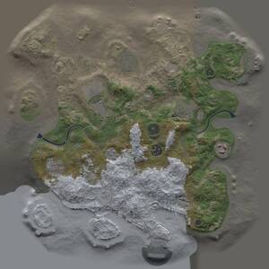 Thumbnail Rust Map: Procedural Map, Size: 3500, Seed: 3166622, 13 Monuments