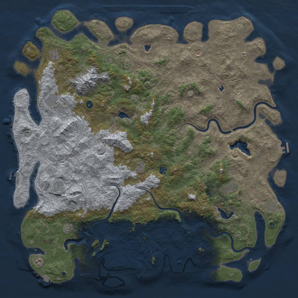 Rust Map: Procedural Map, Size: 6000, Seed: 2024100516, 17 Monuments