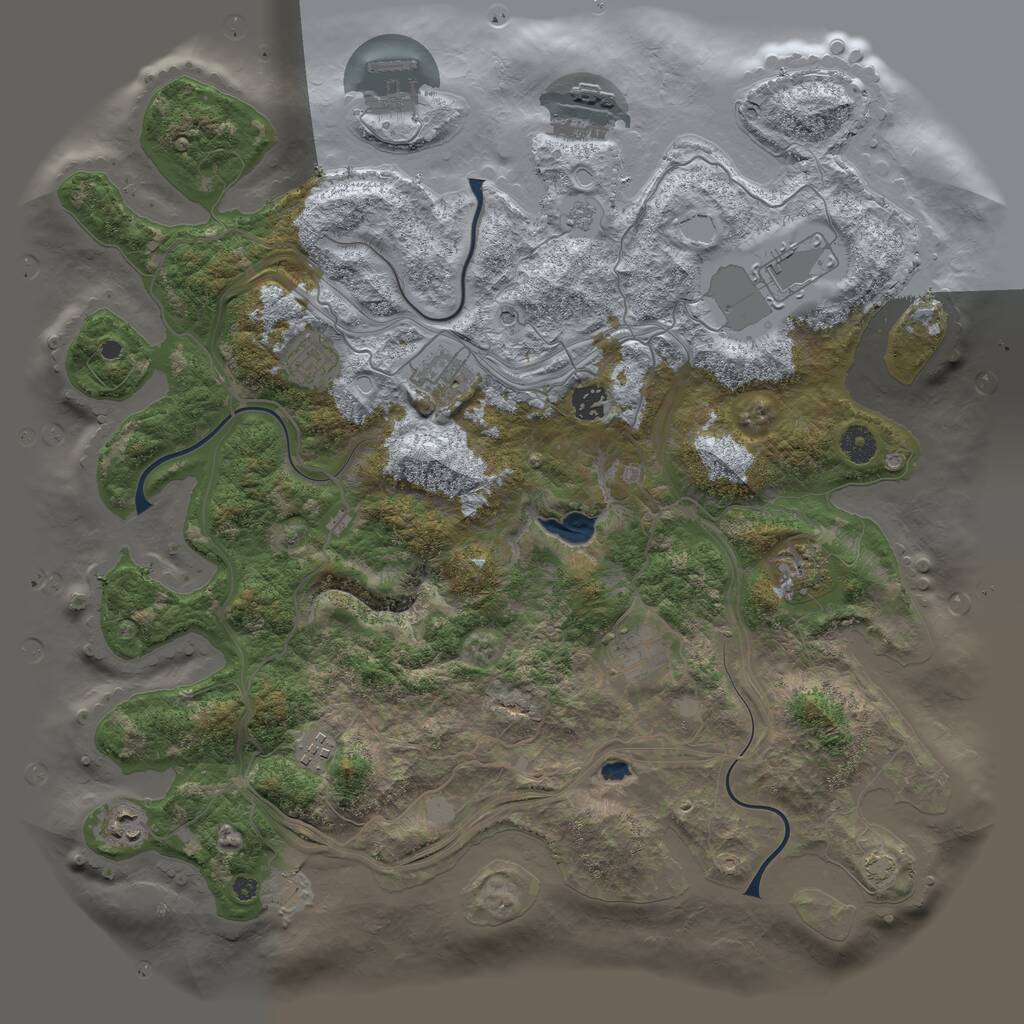 Rust Map: Procedural Map, Size: 4250, Seed: 1034627323, 14 Monuments