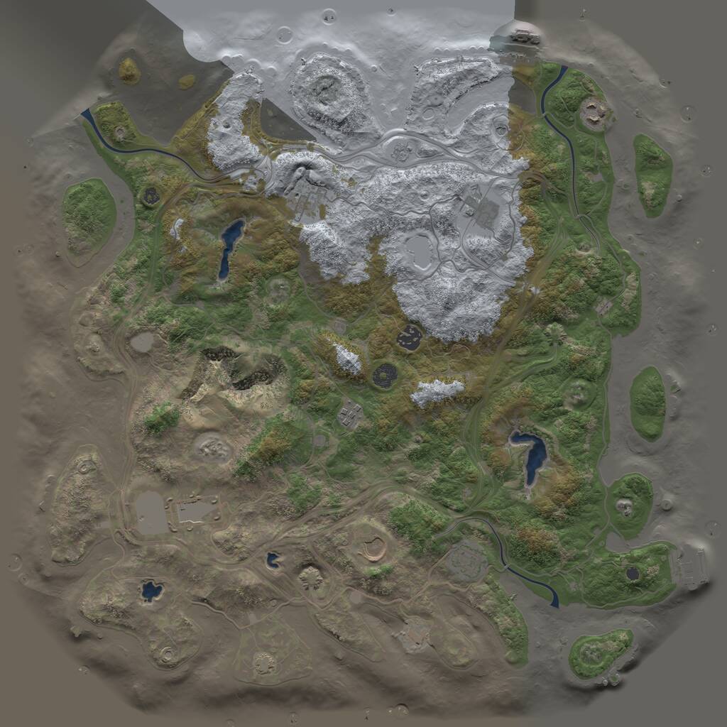 Rust Map: Procedural Map, Size: 4500, Seed: 437731635, 14 Monuments