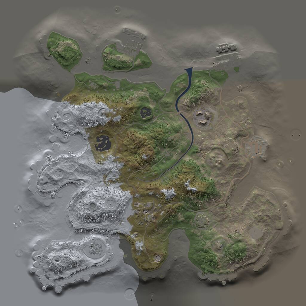 Rust Map: Procedural Map, Size: 2750, Seed: 474363141, 8 Monuments