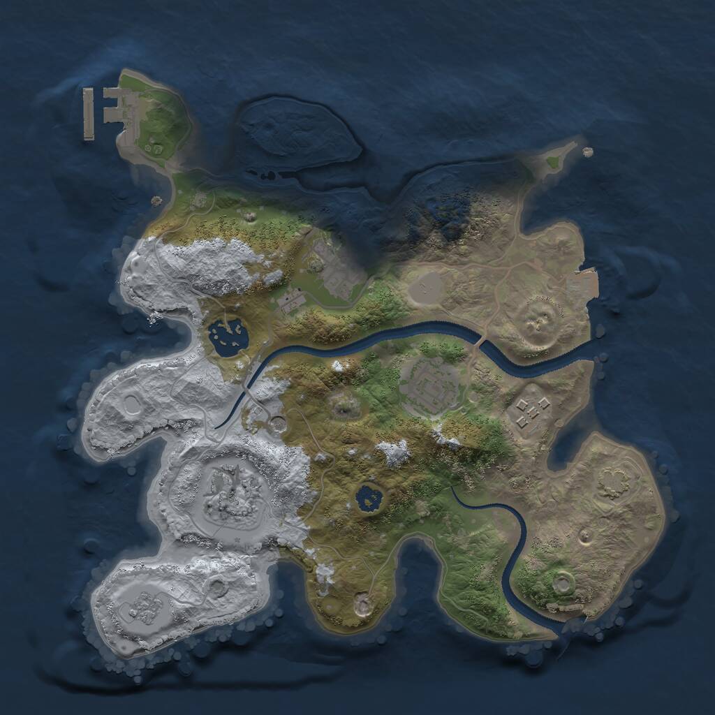 Rust Map: Procedural Map, Size: 2750, Seed: 474363141, 10 Monuments