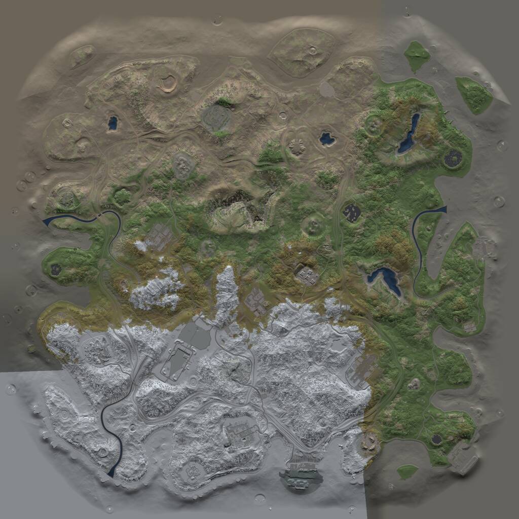 Rust Map: Procedural Map, Size: 4500, Seed: 1722678567, 17 Monuments