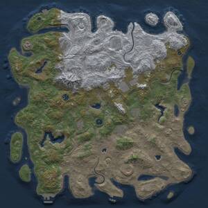 Thumbnail Rust Map: Procedural Map, Size: 5000, Seed: 1337223, 17 Monuments