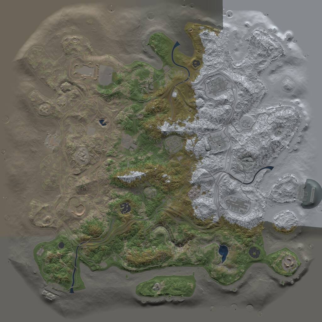 Rust Map: Procedural Map, Size: 4253, Seed: 2077014961, 17 Monuments