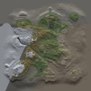 Thumbnail Rust Map: Procedural Map, Size: 2500, Seed: 1657246789, 4 Monuments