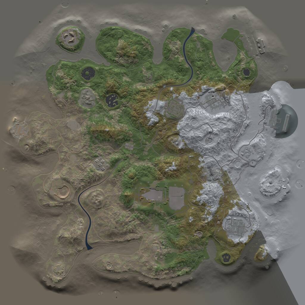 Rust Map: Procedural Map, Size: 3500, Seed: 789582175, 15 Monuments