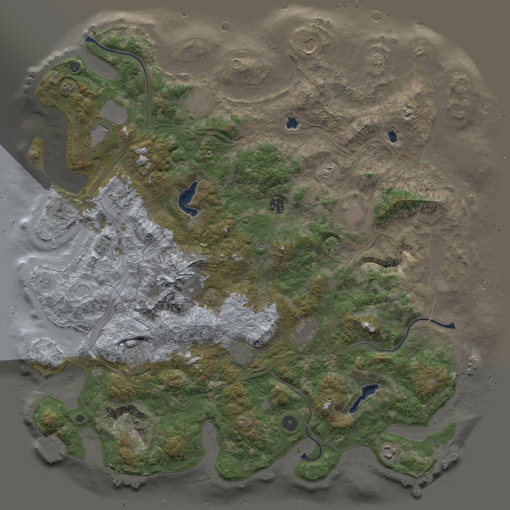 Rust Map: Procedural Map, Size: 5000, Seed: 1138907220, 17 Monuments