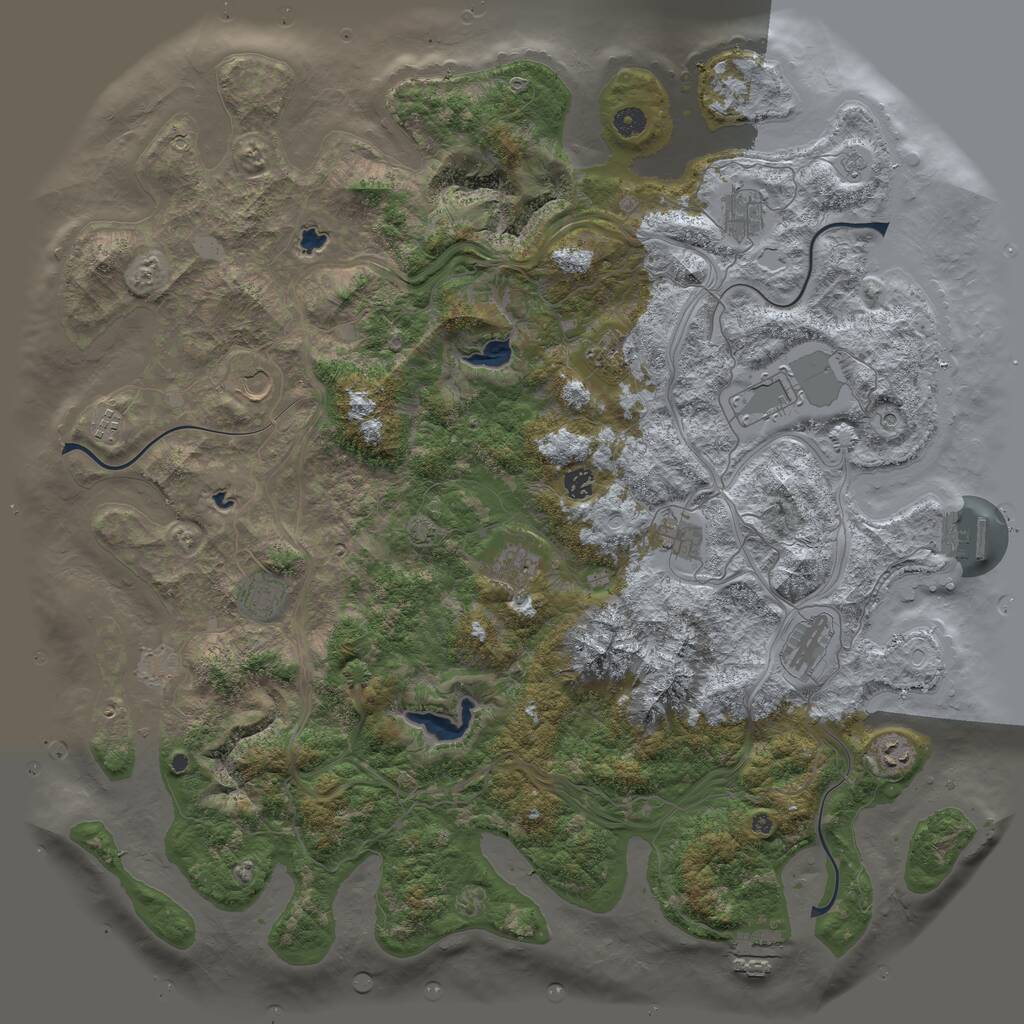 Rust Map: Procedural Map, Size: 5000, Seed: 69836983, 17 Monuments