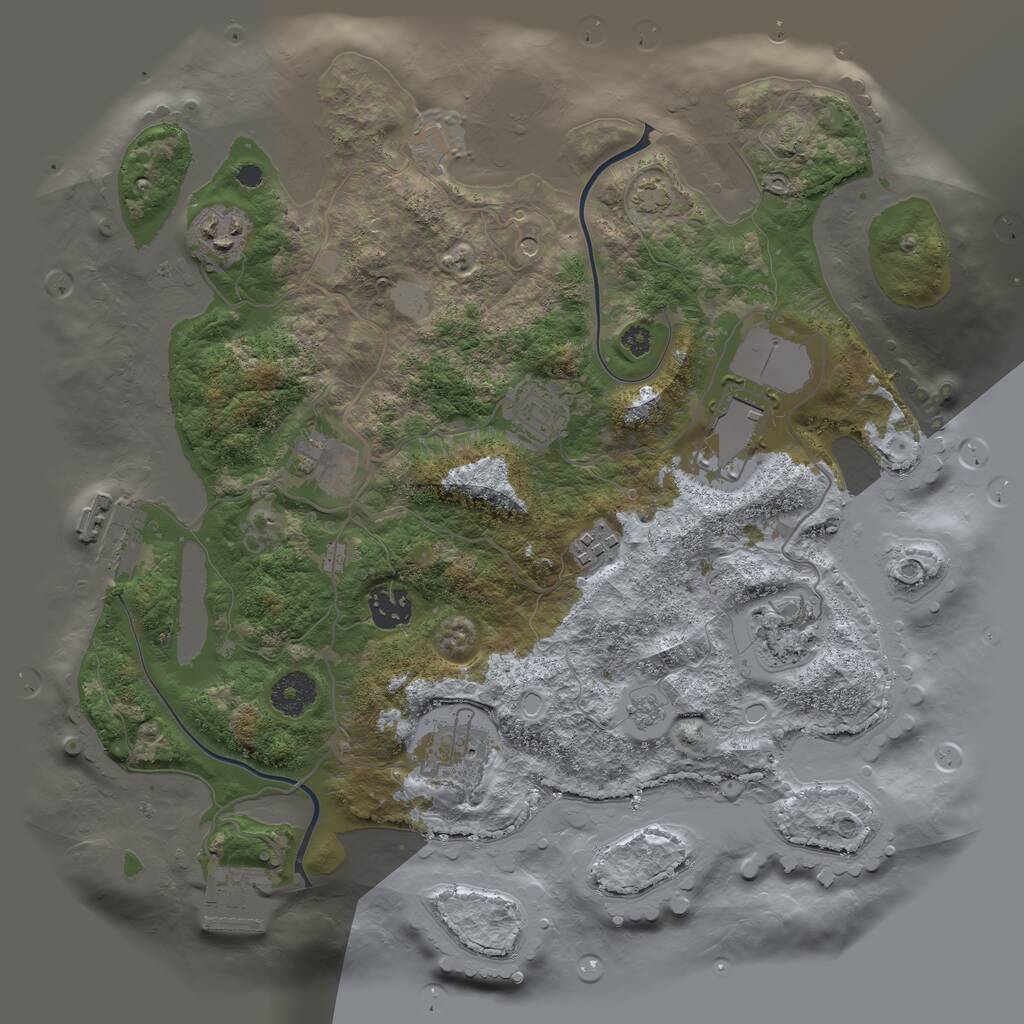 Rust Map: Procedural Map, Size: 3500, Seed: 1783888644, 14 Monuments