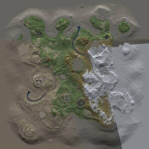 Thumbnail Rust Map: Procedural Map, Size: 3000, Seed: 68215076, 9 Monuments