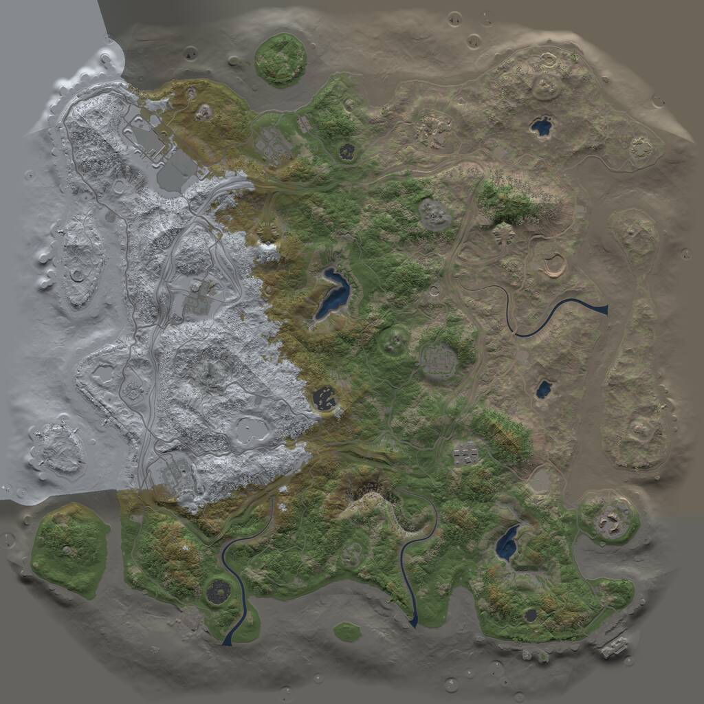 Rust Map: Procedural Map, Size: 4500, Seed: 575320901, 15 Monuments