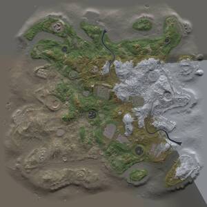 Thumbnail Rust Map: Procedural Map, Size: 3700, Seed: 998119, 14 Monuments