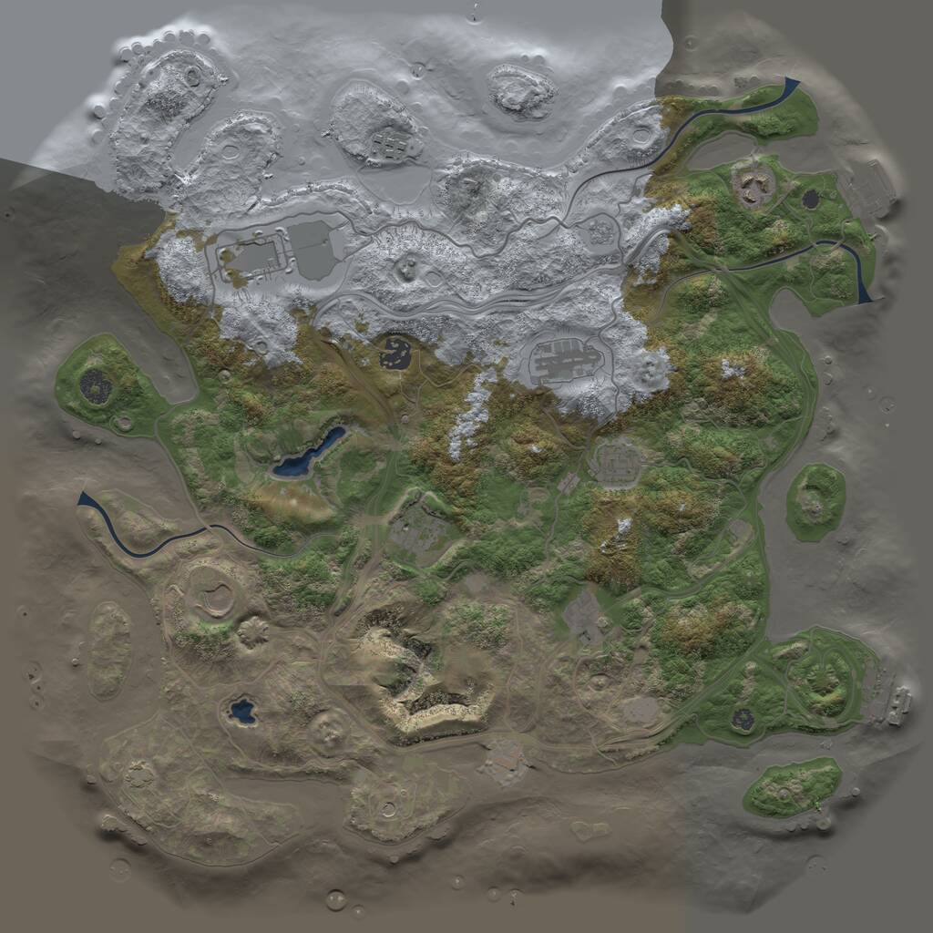 Rust Map: Procedural Map, Size: 4250, Seed: 458999259, 15 Monuments