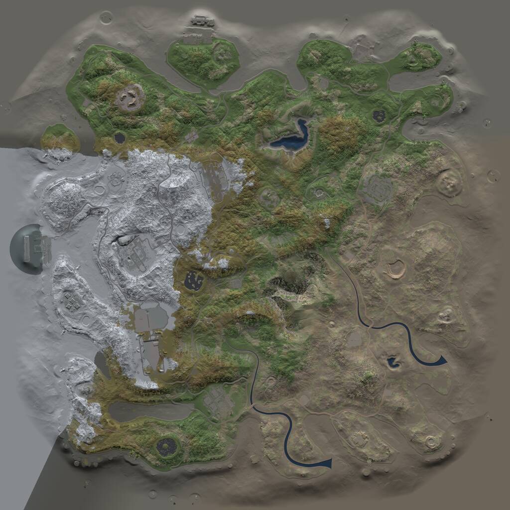 Rust Map: Procedural Map, Size: 4000, Seed: 980204134, 15 Monuments