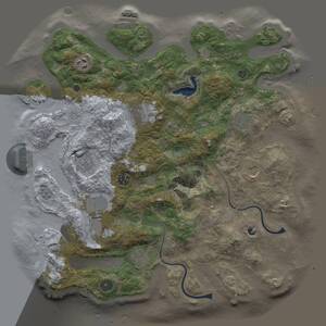 Thumbnail Rust Map: Procedural Map, Size: 4000, Seed: 980204134, 15 Monuments