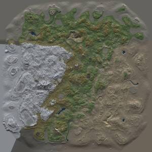 Thumbnail Rust Map: Procedural Map, Size: 6000, Seed: 45621, 17 Monuments