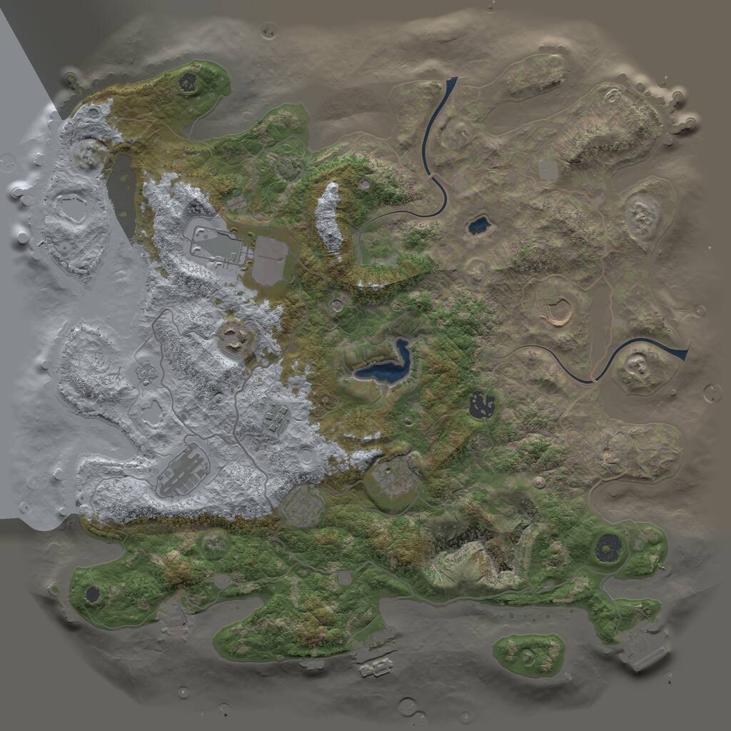 Rust Map: Procedural Map, Size: 4000, Seed: 1561686, 14 Monuments