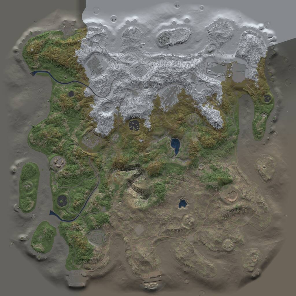 Rust Map: Procedural Map, Size: 4000, Seed: 1337223, 15 Monuments