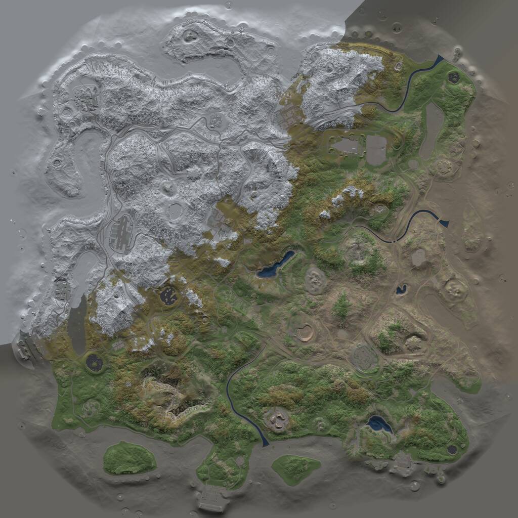 Rust Map: Procedural Map, Size: 4600, Seed: 111779272, 16 Monuments