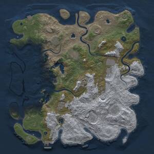 Thumbnail Rust Map: Procedural Map, Size: 4500, Seed: 1498152153, 17 Monuments