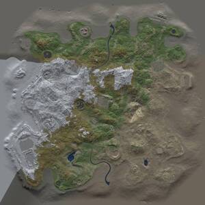 Thumbnail Rust Map: Procedural Map, Size: 4000, Seed: 1258343502, 15 Monuments