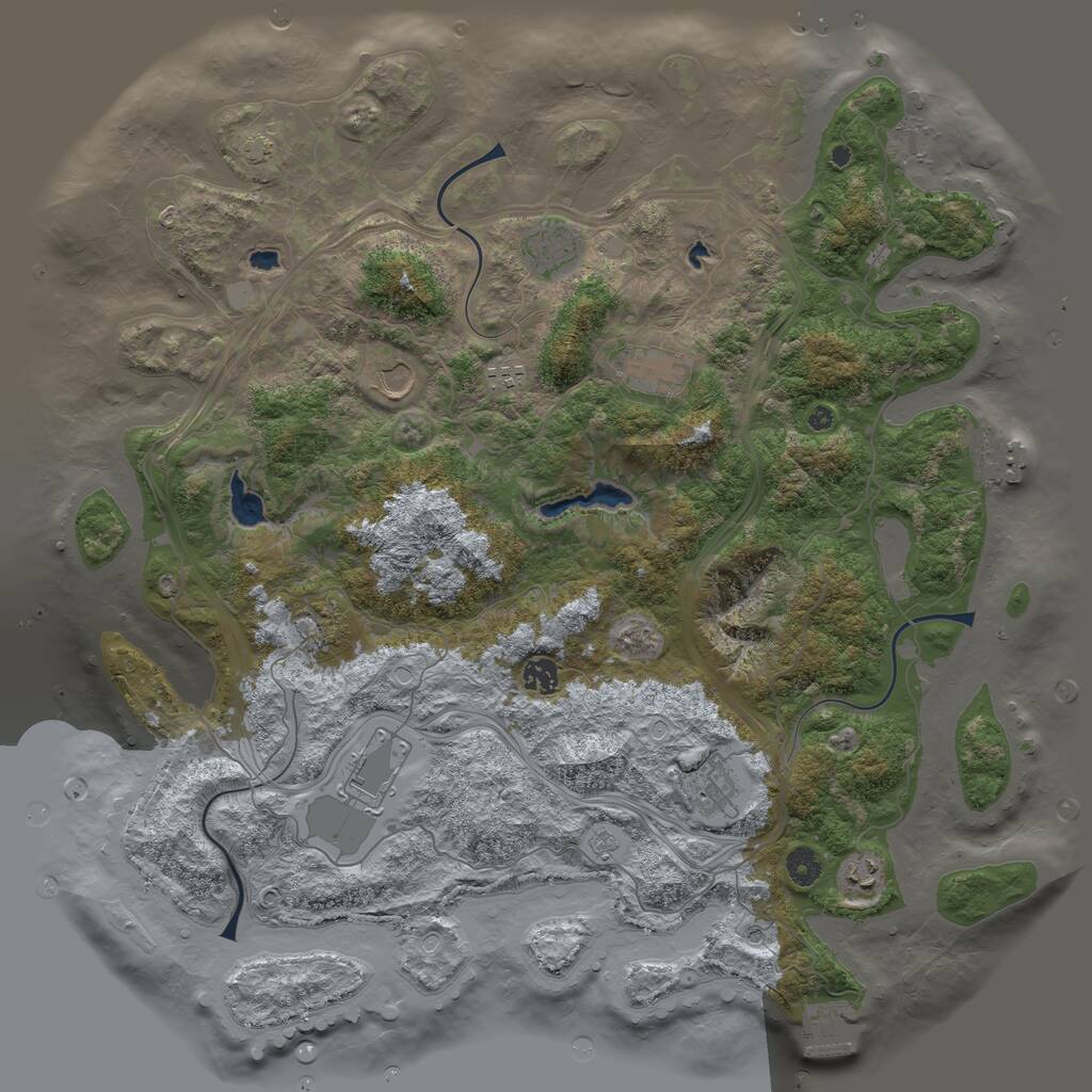 Rust Map: Procedural Map, Size: 4500, Seed: 2004059573, 15 Monuments
