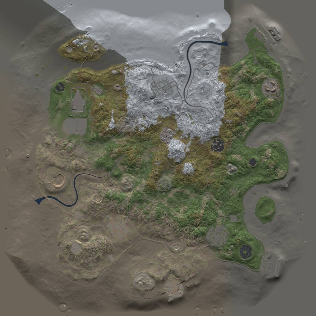 Rust Map: Procedural Map, Size: 3500, Seed: 817468336, 14 Monuments