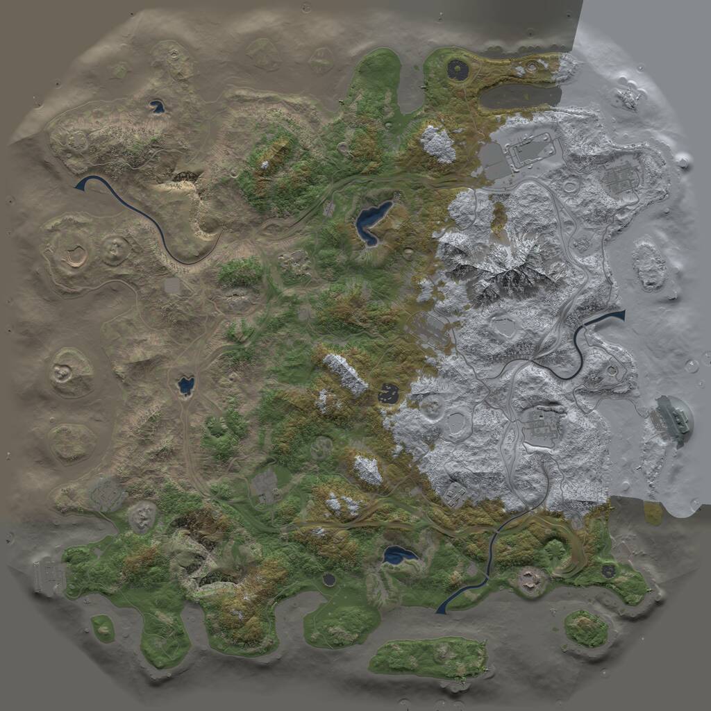 Rust Map: Procedural Map, Size: 5000, Seed: 1671594584, 17 Monuments