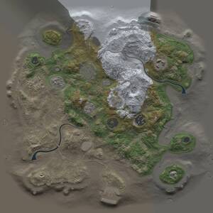 Thumbnail Rust Map: Procedural Map, Size: 3000, Seed: 378229416, 11 Monuments