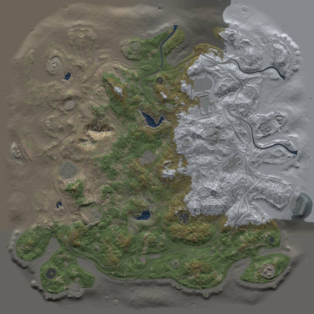 Rust Map: Procedural Map, Size: 4500, Seed: 11631769, 14 Monuments