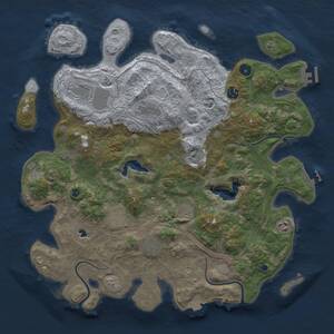 Thumbnail Rust Map: Procedural Map, Size: 4250, Seed: 158494875, 14 Monuments