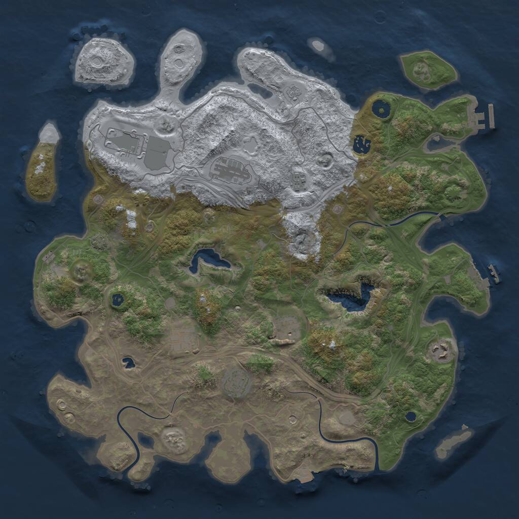 Rust Map: Procedural Map, Size: 4250, Seed: 158494875, 14 Monuments