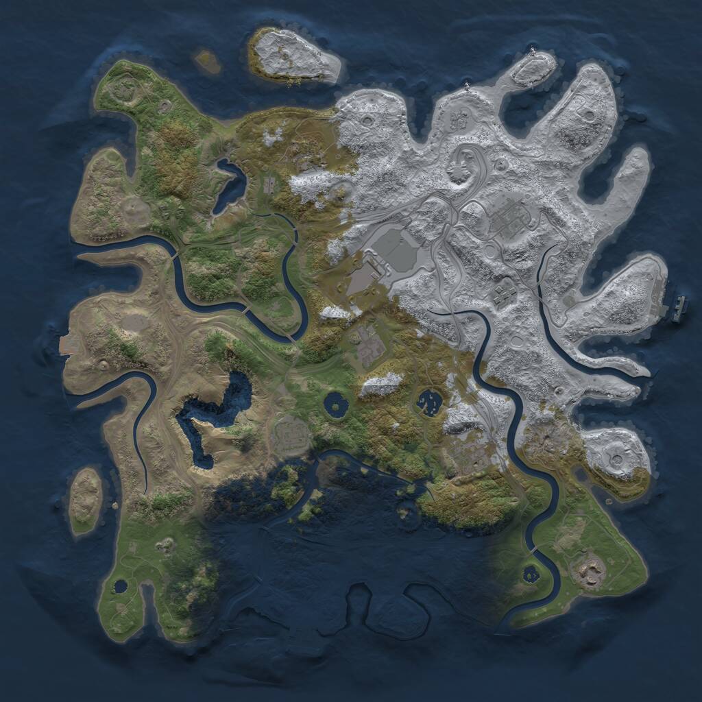 Rust Map: Procedural Map, Size: 4250, Seed: 34250682, 15 Monuments