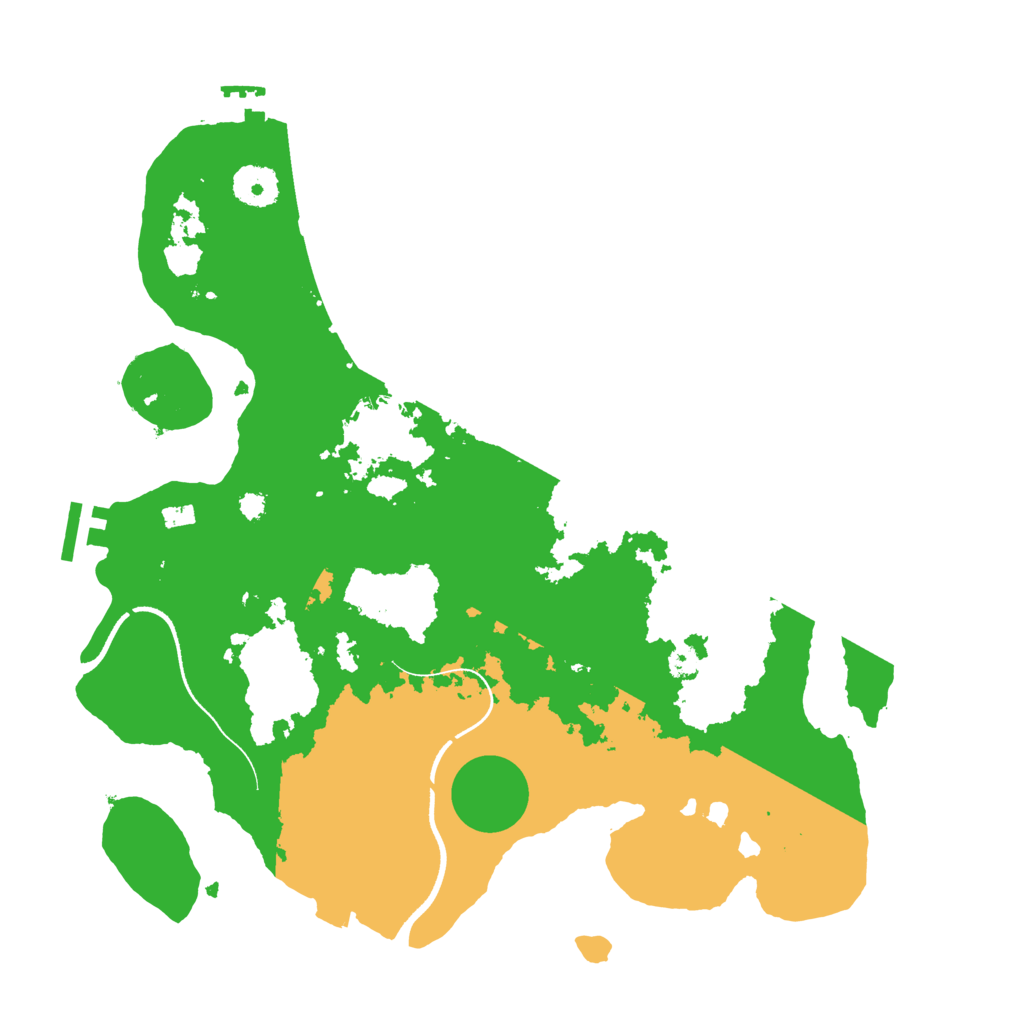 Biome Rust Map: Procedural Map, Size: 3500, Seed: 1258169102