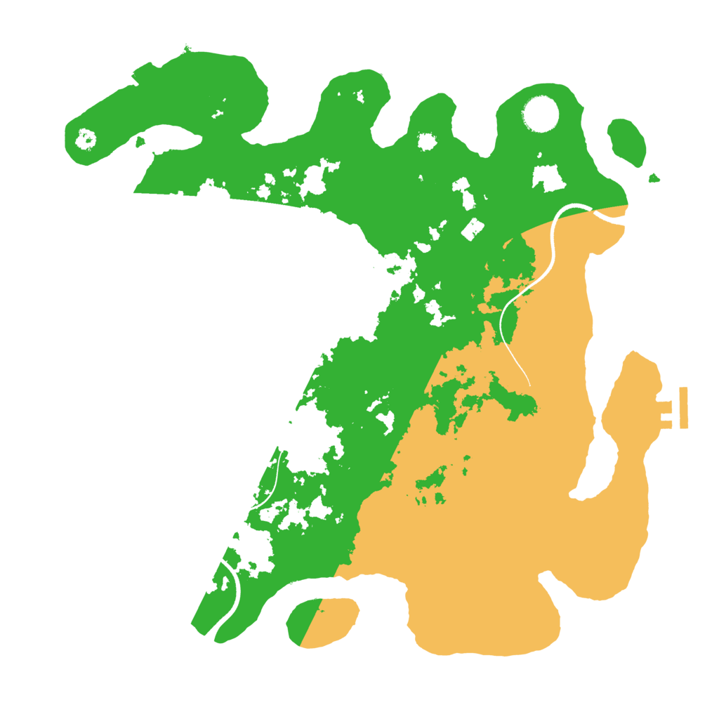 Biome Rust Map: Procedural Map, Size: 3500, Seed: 13476