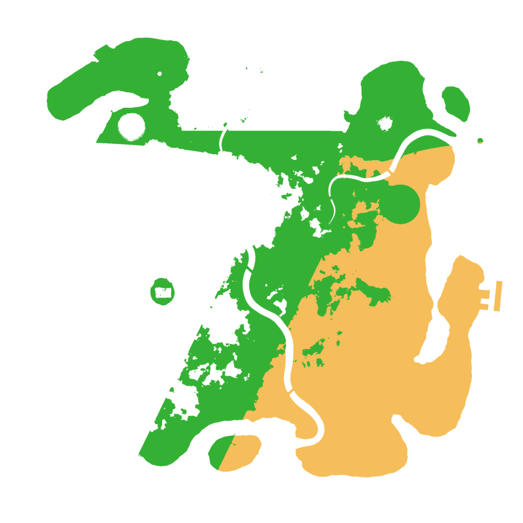 Biome Rust Map: Procedural Map, Size: 3500, Seed: 13476