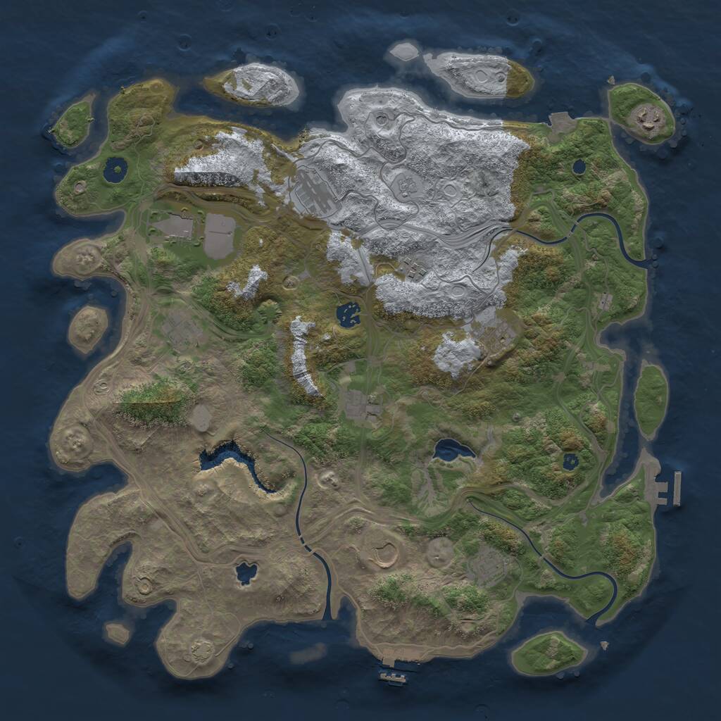 Rust Map: Procedural Map, Size: 4301, Seed: 250704673, 16 Monuments