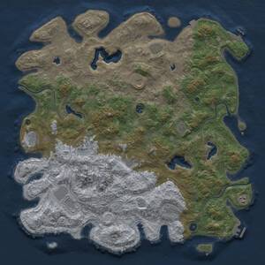 Thumbnail Rust Map: Procedural Map, Size: 5000, Seed: 652398427, 17 Monuments