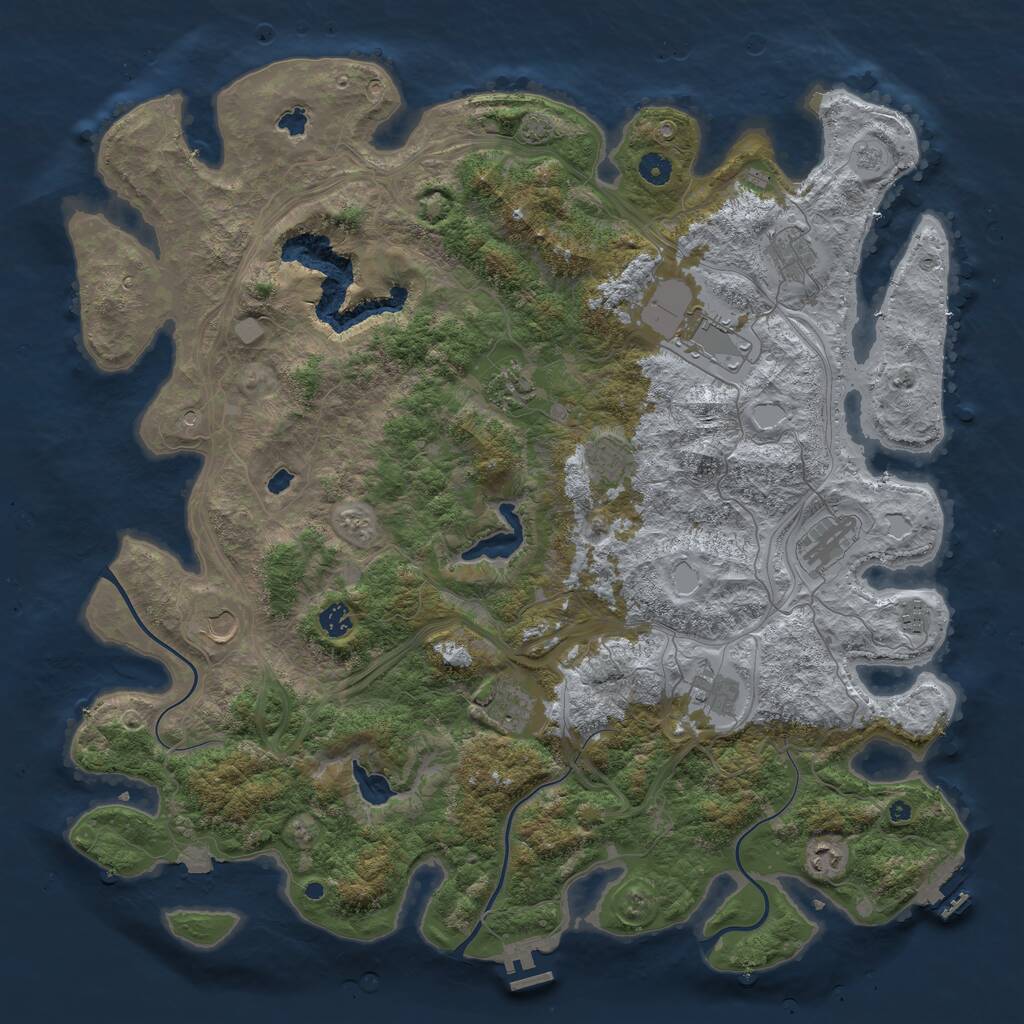 Rust Map: Procedural Map, Size: 4750, Seed: 5100324, 17 Monuments