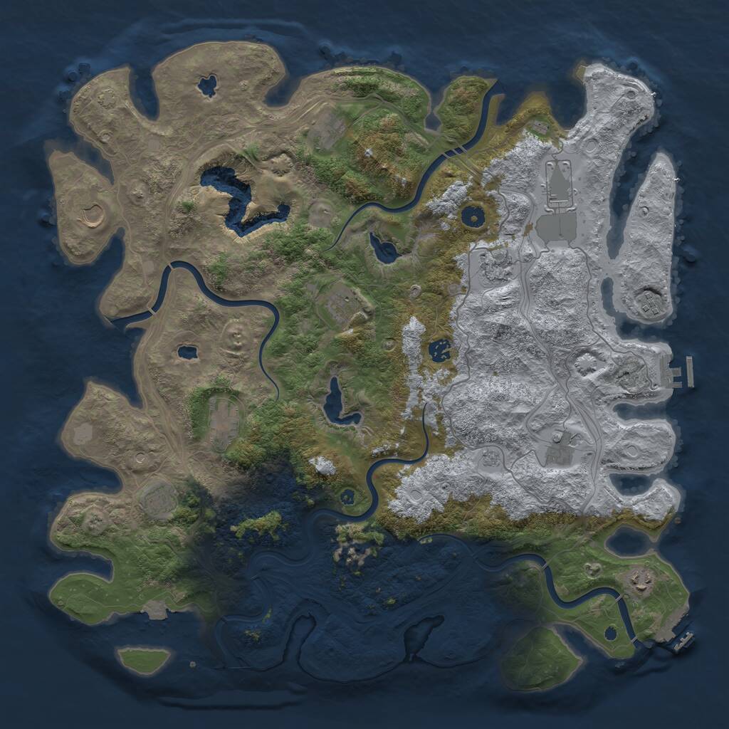 Rust Map: Procedural Map, Size: 4750, Seed: 5100324, 19 Monuments