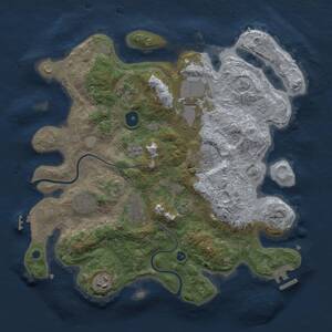 Thumbnail Rust Map: Procedural Map, Size: 3500, Seed: 1659687831, 13 Monuments