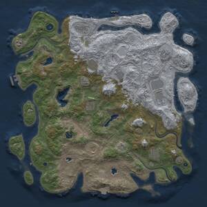 Thumbnail Rust Map: Procedural Map, Size: 4500, Seed: 1862775703, 17 Monuments