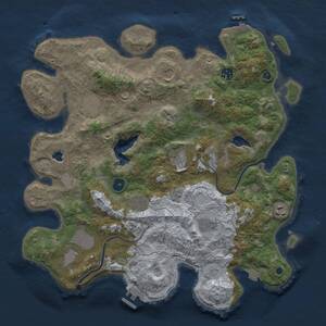 Thumbnail Rust Map: Procedural Map, Size: 4000, Seed: 1141950087, 15 Monuments